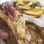 Reuben with a side of garlic herb fries!